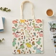 thumbnail image 4 of allydrew Zippered Canvas Tote Bag, Reusable Grocery Shopping Bag, Dinosaurs, 4 of 4