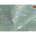 thumbnail image 4 of Ambesonne Aqua Quilted Bedspread Set 3 Pcs, Sketch Circles and Hearts, Queen Size, Seafoam Orange White, 4 of 5