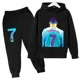 thumbnail image 3 of Conjunto de sudadera y pantalones deportivos para niños, conjunto de 2 piezas para niños y niñas, ropa para niños con estampado de avatar de Ronaldo, 3 of 5