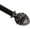 Black, variant on Urbanest Adjustable Single Curtain Rod Set Artichoke Finials – 1 - Inch Diameter, With Renaissance Gold Rod, 28–48 Inches