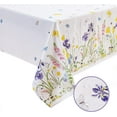 thumbnail image 6 of Easter Tablecloth,Rabbit Flower Easter Table Decor,Bunny Multicolour Floral Butterfly Table Cover,Washable Polyester Spring Tablecloth for Home Party Dining Picnic(60x84 Inch,Rectangle), 6 of 6