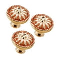 thumbnail image 1 of CRAFTHROU 3 Pcs Poignées de Commode Rouges Bouton de Traction Circulaire en Alliage pour Tiroir de Meubles, 1 of 6