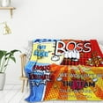 thumbnail image 4 of Boss Gifts for Men, Birthday Gifts for Boss, Boss Lady Gifts for Women, Funny Unique Boss Appreciation Gifts, The Office Going Away Thank You Christmas Boss Day gift Bed Throw Blanket 60"x50", 4 of 5