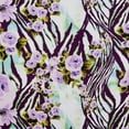 thumbnail image 2 of Zelouf Rosette & Ombre Zebra Print On Charmeuse  , Sewing, DIY, Crafts Fabric by the Yard, Lavender/mint, 5 Yard, 2 of 2