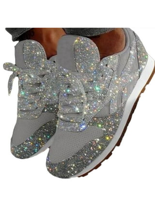 .com .com, BELOS Women's Glitter Shoes Sparkly Lightweight  Metallic Sequins Tennis Shoes, Fashion Sneakers
