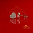 thumbnail image 3 of King of Bling's 10K Real Yellow Gold with 0.15ct Diamond Heart Stud Earring For Women 's & Men's, 3 of 12