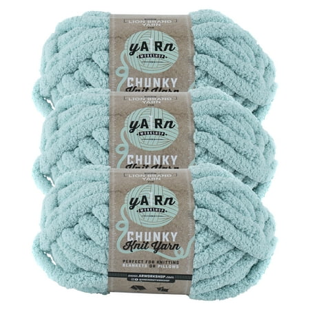UPC: 0842093122630 | Lion Brand Yarn AR Workshop Aqua Polyester Chenille Green Yarn 3 Pack