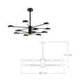 thumbnail image 2 of Lampara de techo estilo industrial hierro forjado negro con dorado lampara downlight ilios innova  12 + 1 luces, 2 of 9