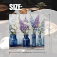 thumbnail image 2 of Bahomeck Cloth Napkins Set Of 4,18*18 Inch Washable Polyester Napkins Dining Table Napkins Weddings Party Dinner Parties(Watercolor Painting Depicting Flowers In Blue Glass Bottles), 2 of 3