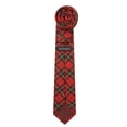 thumbnail image 4 of Jacob Alexander Men's Royal Tartans Plaid Wallace Regular Length Neck Tie - Red, 4 of 7