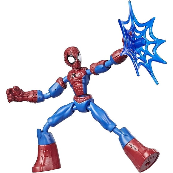 Figura de acción Spider-Man Marvel Bend and Flex de 15 cm con telaraña