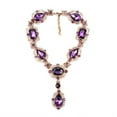 thumbnail image 1 of Guardurnaity Collar de aleación de cristal para mujer, collares llamativos a la moda con colgante, adorno de joyería brillante para fiesta de Bar Ropa, zapatos y accesorios Miscelánea Púrpura Guardurnaity AP014884-03, 1 of 6