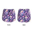 thumbnail image 6 of Uemuo Skull colorful mushroom Pattern Women's Athletic Shorts High Waisted Running Shorts with Liner Pockets Gym Elastic Workout Shorts-X-Large, 6 of 9