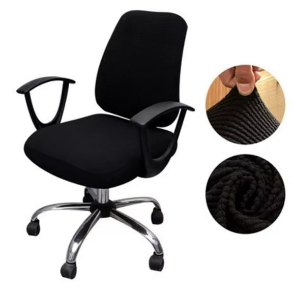 AIGIA Computer Office Chair Cover Stretch Elastic Slipcover 2 Piece Stretchable Knitted Universal Computer Chair Seat Cover