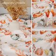 thumbnail image 6 of Fall Throw Blanket Pumpkin Blanket Thanksgiving Decor Cream Ivory Autumn Pumpkin Print on Soft Fleece Beige for Couch/Chair (60" x 50"), 6 of 6