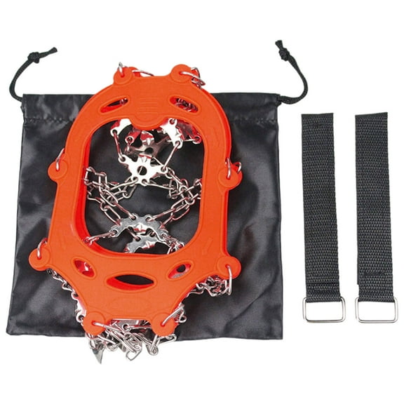 Anti Slip Traction Cleats for Ice & Snow Stainless Steels Ice Spikes Ice Cleats Crampons, 23 Spikes Shoe Ice Snow Grips