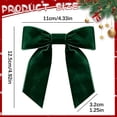 thumbnail image 3 of Velvet Ribbon Bows Christmas Tree Decorations,4.33X4.92 Inch Xmas Ornaments,Velvet Christmas Tree Bows Door Garland Decor,Vintage Twist Tie Velvet Bows for Christmas Tree Gift Wrapping, 3 of 4