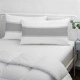 thumbnail image 4 of Gray Solid Color Texture Body Pillow Cover, Pillowcase Protectors with Zipper, Breathable Decorative Throw Pillow Case Cover, Simple Grey Stripes Pillow Shams for Couch Sofa 24x36Inch, 4 of 8