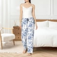 thumbnail image 6 of Lsque Rose Flowers Print Women's Pajama Pants, Lounge Pant - Comfortable Home Wear,Elastic Waistband, Stylish Design-Small, 6 of 9