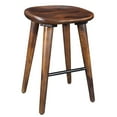 thumbnail image 6 of Tahoe 26" Traditional Indian Sheesham Solid Wood Counter Stool in Walnut, 6 of 11
