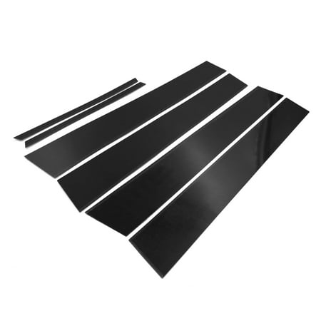 6pcs Pillar Post Cover Trim Car Center Window Decorative Strip PC Black for Toyota Corolla 2014-2018