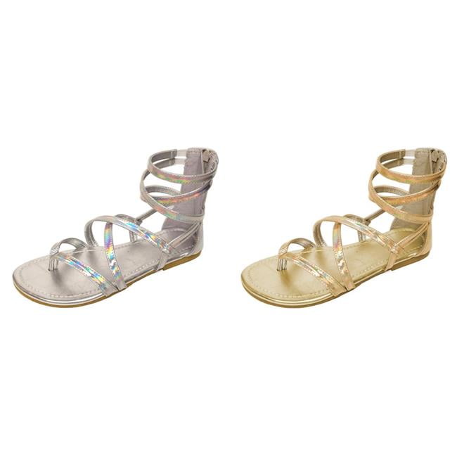 holographic gladiator sandals