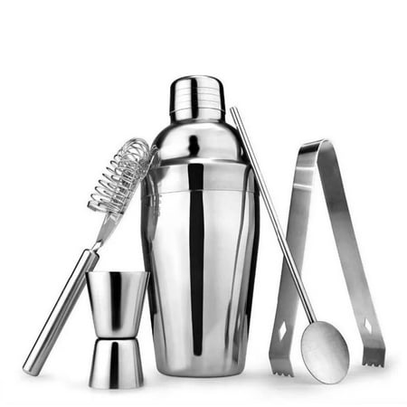 

5 piece cocktail set cocktail shaker cocktail mixer gift set bar accessories 550 ML cocktail shaker stainless steel for home bar