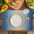 thumbnail image 4 of Navy Blue Ombre Placemats Set of 8, Modern Yellow Gradient Farmhouse Art Placemats for Dining Table, Place Mats for Kitchen Tabletop, Waterproof Wipeable Dining Table Mats Set, 4 of 9
