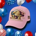 thumbnail image 6 of 250th Anniversary Hat with Eagle Print, U.S. Retro Patriotic Baseball Cap, Adjustable Vintage Washed Style, Celebrate 1776 - 2026 American Freedom and Legacy, Red, 6 of 7