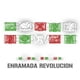 thumbnail image 5 of Papel Picado Revolucion Mexicana | Guirnaldas | Enramado | 5 tiras de 5 metros | diseño 20 de Noviembre verde, blanco y rojo con colores vibrantes | decoración de papel picado (Plastico), 5 of 6