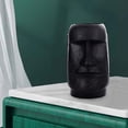 thumbnail image 2 of Estatua de resina de la Isla de Pascua, monolito, estilo retro antiguo, decoración Ahu, moai romano Negro A, 2 of 7