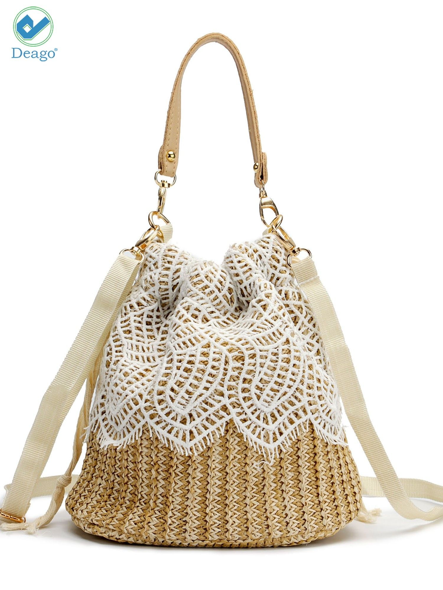 Straw Summer Shopping Beach Weave Woven Shoulder Bag Tote Purse Handbag 2019 New 