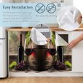 thumbnail image 5 of Purple Wine Sink Skirt 11"Wx13"L, Dustproof Under Sink Curtain with Self Adhesive Tape, Farmhouse Casks Vintage Cabinet Curtain Cover for Bathroom Vanity, RV, Kitchen Cabinet Storage Shelf, 5 of 9