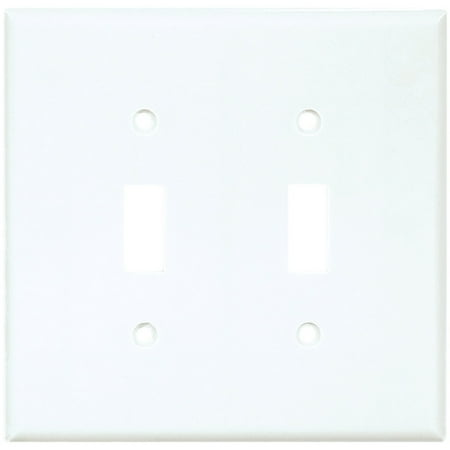 Gang Cooper Wall Plate - Cooper 2039W White Two Gang Toggle Light Switch Wall Plate