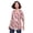Berry Watercolor Floral, variant on Women's Plus Size Knit Thermal V Neck Swing Tunic – Long Sleeve