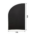 thumbnail image 7 of BalsaCircle 8x5 feet Black Matte Fitted Spandex Half Moon Wedding Arch Backdrop Stand Cover Party Events Decorations, 7 of 7