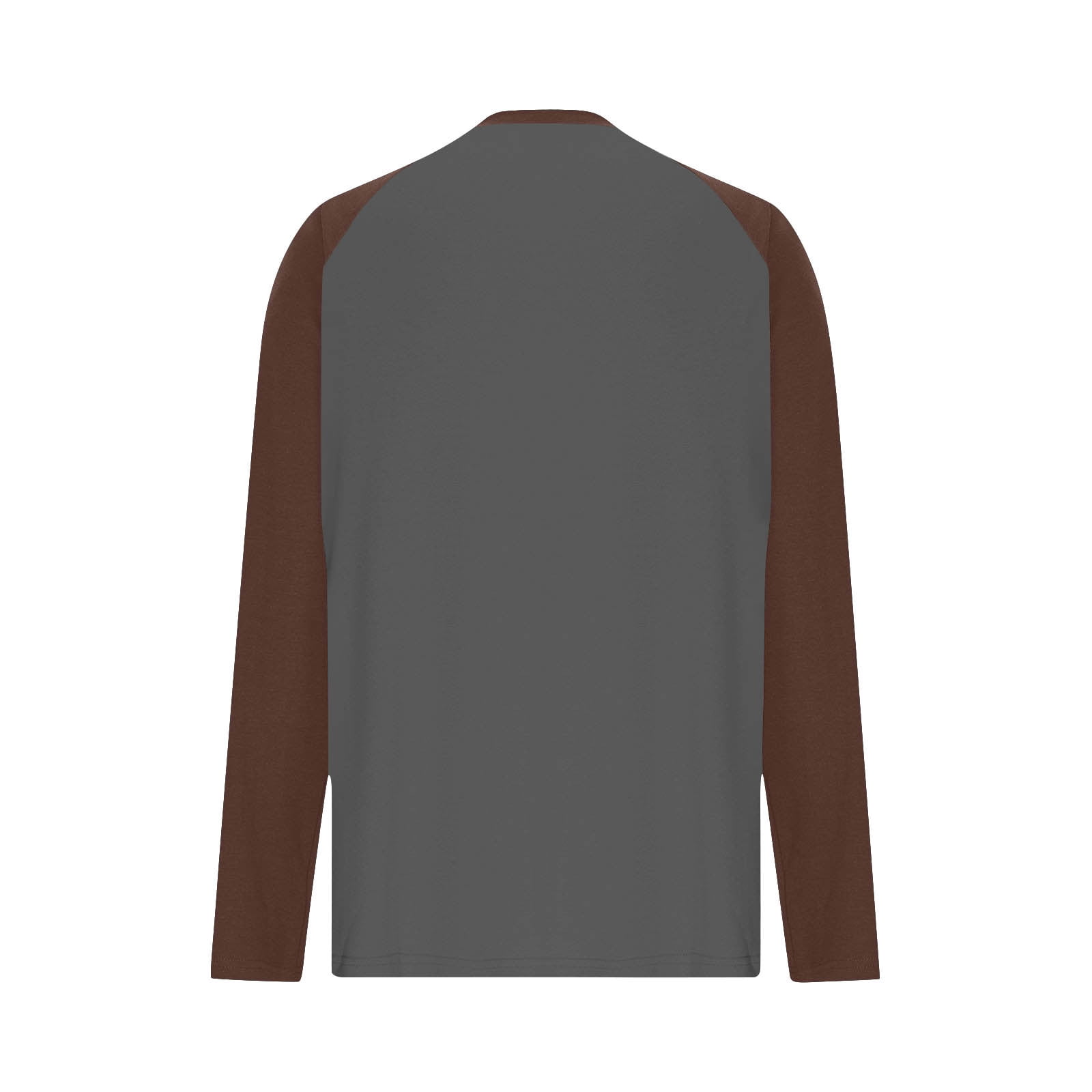 aohooy Womens Plus Size Long Sleeve Baseball Shirt Color Block Casual Loose Tees Tshirts Spring Round Neck Loose Fit Tunic Tops Brown,XXXXXL
