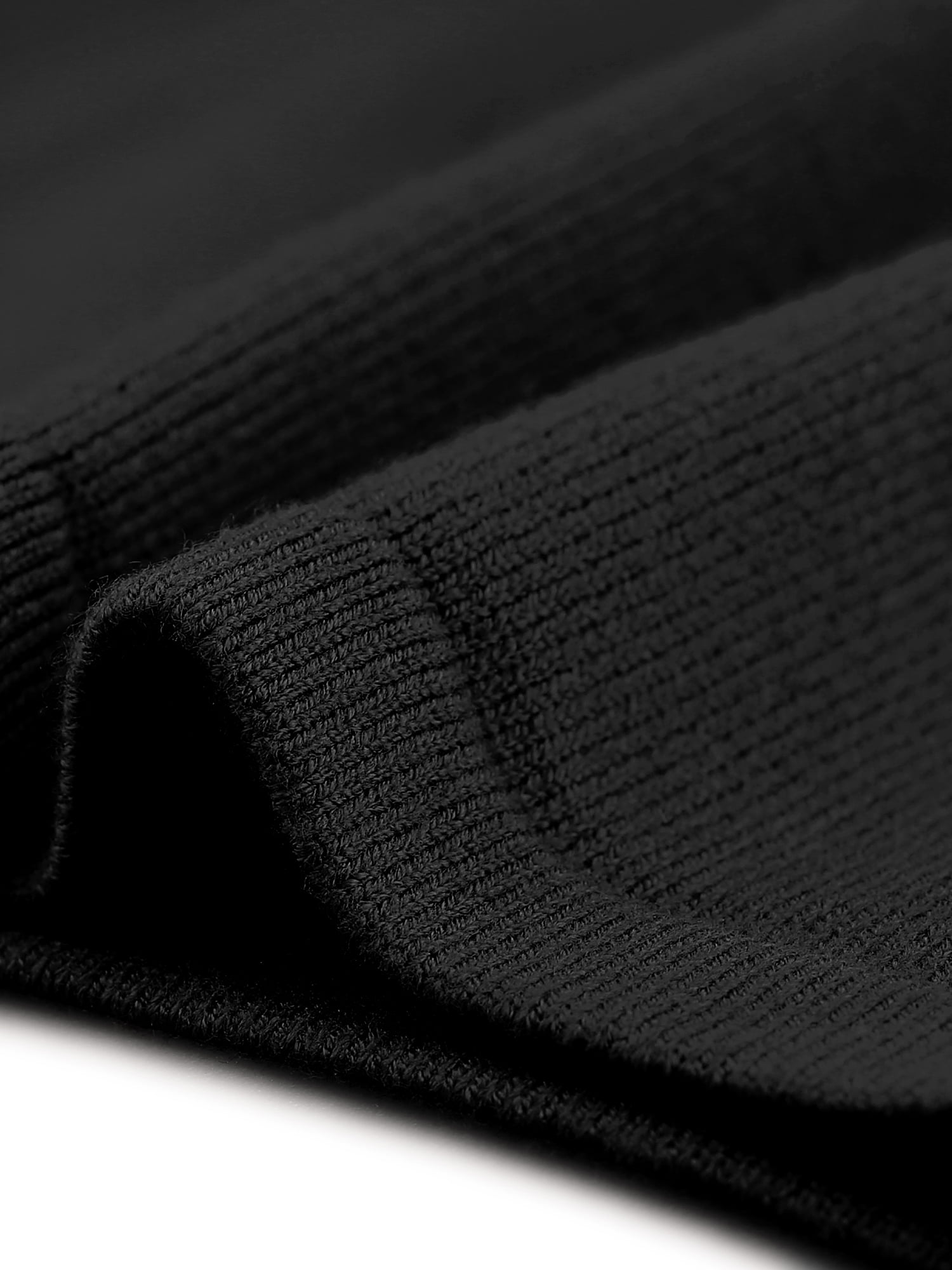 Unique Bargains Women's Plus Size Knitted Deep V Neck Wrap Criss Cross Cable Knit Sweater 4X Black