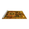 thumbnail image 2 of Ahgly Company Machine Washable Indoor Round Persian Yellow Traditional Area Rugs, 4' Round, 2 of 4