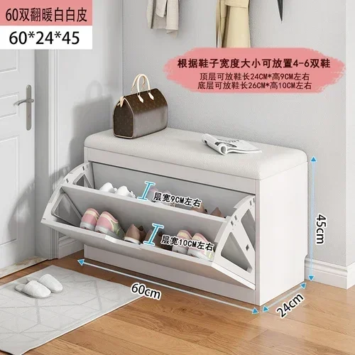 Réplica de Zapatero para sala de estar, entrada con asiento, taburete para cambiar zapatos, pasillo de jugador, muebles de zapateros de lujo