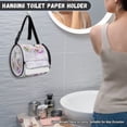 thumbnail image 4 of ZIATUBLE Floral Hummingbird Paper Dispenser Roll Round Paper Towel Storage Bag Universal Carrying and Storage Case Lightweight Camping Toilet Paper Holder Protection Decor Accessories, 4 of 7