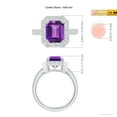 thumbnail image 4 of ANGARA Natural 2.9 ct Amethyst Engagement Ring with Diamond Halo in 14K White Gold for Women (Size-10x8mm) | February Birthstone, Anniversary, Jewelry Gift for Women | Natural Amethyst Ring, 4 of 8