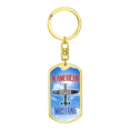 thumbnail image 4 of American Mustang Swivel Keychain Dog Tag Stainless Steel or 18k Gold, 4 of 8