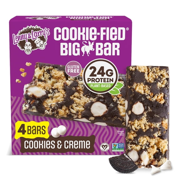 Lenny & Larry's Cookie-fied Bar, Cookies & Creme, 1.59 oz, 4 Ct