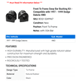 thumbnail image 2 of Front To Frame Sway Bar Bushing Kit - Compatible with 1997 - 1999 Dodge Dakota 4WD 1998, 2 of 2