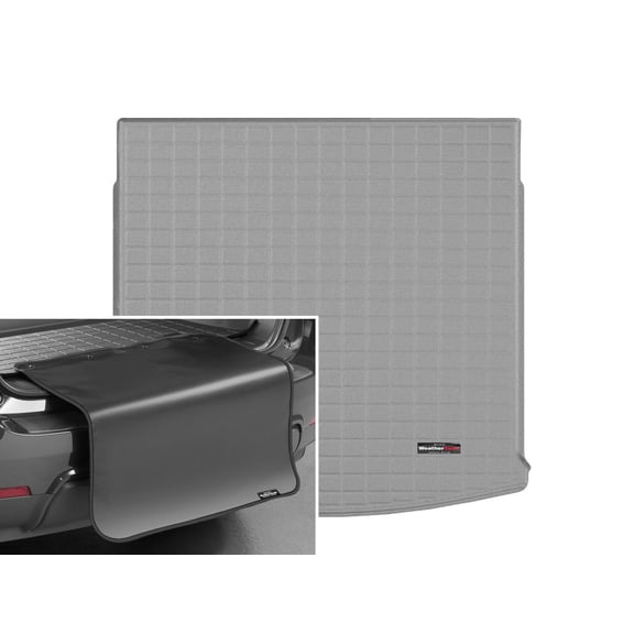 WeatherTech Cargo Trunk Liner with Bumper Protector compatible with 2020-2026 VW Atlas Cross Sport - Behind 2nd Row w/ Bumper Protector, Grey