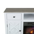 thumbnail image 5 of FESTIVO Farmhouse TV Stand with Fireplace for up to 65" TV - 60"W x 33"H x 15.5"D Grayish-white, 5 of 5