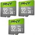 PNY 32GB Elite Class 10 U1 microSDHC Flash Memory Card 3-Pack - Walmart.com