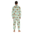 thumbnail image 7 of joogoo Cartoon Highland Cattle Flowers Unisex Adults Onesies Pajamas Jumpsuits L, 7 of 7