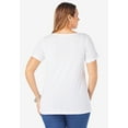 thumbnail image 2 of Roaman's Women's Plus Size Eyelet Cutout Tee, 2 of 6